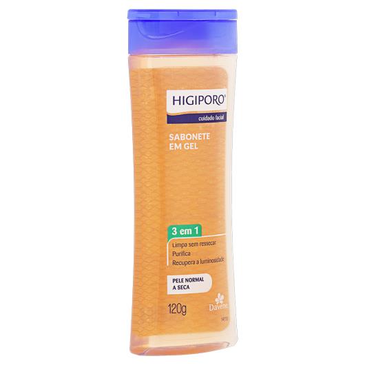 Sabonete em Gel Facial Pele Normal à Seca Davene Higiporo Frasco 120g - Imagem em destaque