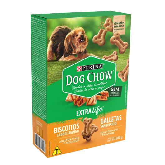 Biscoito DOG CHOW Cães Adultos Minis e Pequenos Frango 500g - Imagem em destaque