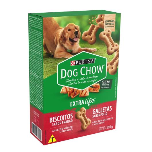 NESTLÉ® PURINA® DOG CHOW® Biscoitos para Cães Adultos Médios & Grandes Frango 500g - Imagem em destaque