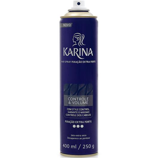 HAIR SPRAY KARINA CONTROLE & VOLUME FIXAÇÃO EXTRA FORTE 400ML - Imagem em destaque