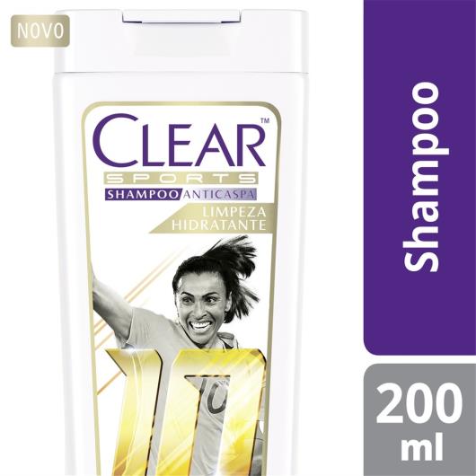 Shampoo Anticaspa Clear Sports Mulher Limpeza Hidratante 200ml - Imagem em destaque