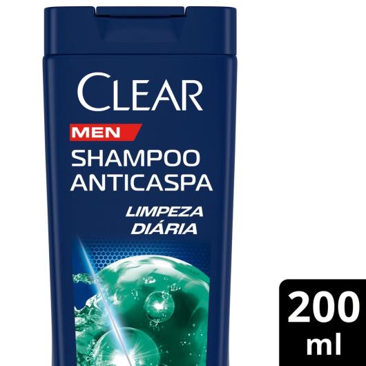 Shampoo Anticaspa Limpeza Diária 2 em 1 Clear Men Frasco 200ml - Imagem em destaque