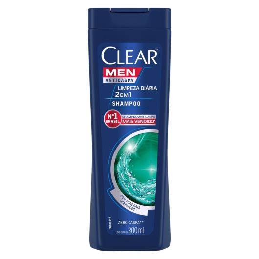 Shampoo Anticaspa CLEAR Men Limpeza Diária 2 em 1 200ml - Imagem em destaque
