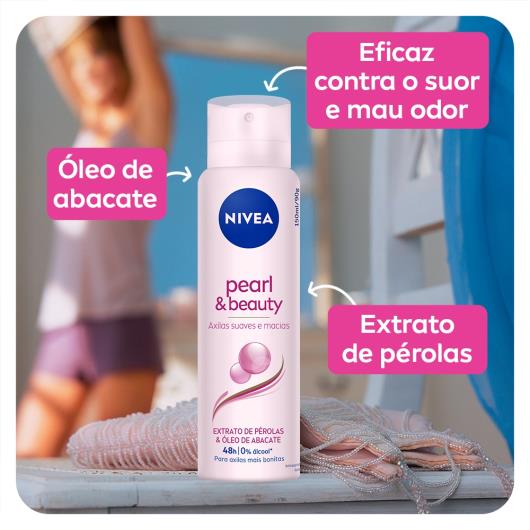 Desodorante Antitraspirante Aerossol Nivea Pearl & Beauty 150ml - Imagem em destaque