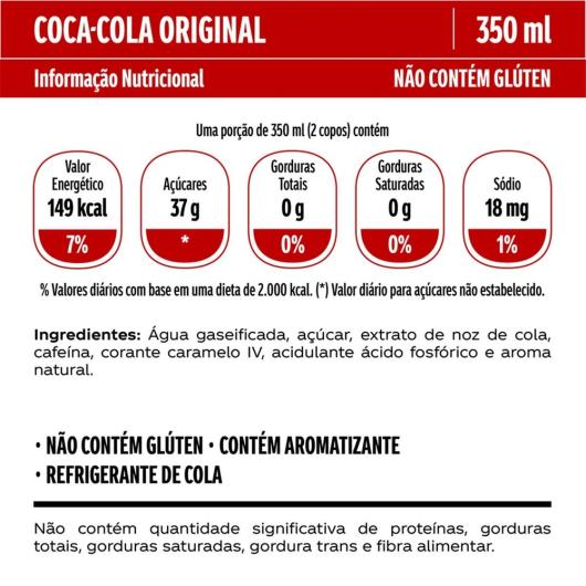 Refrigerante Coca-Cola Original LATA 350ML - Imagem em destaque
