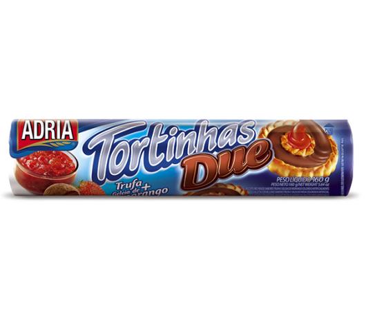 Biscoito Adria Tortinha due trufa e geléia com morango 160g - Imagem em destaque