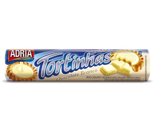 Biscoito Adria Tortinha sabor chocolate branco 160g - Imagem em destaque