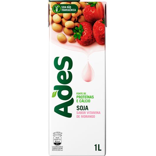 Bebida de soja Ades vitamina de morango 1L - Imagem em destaque