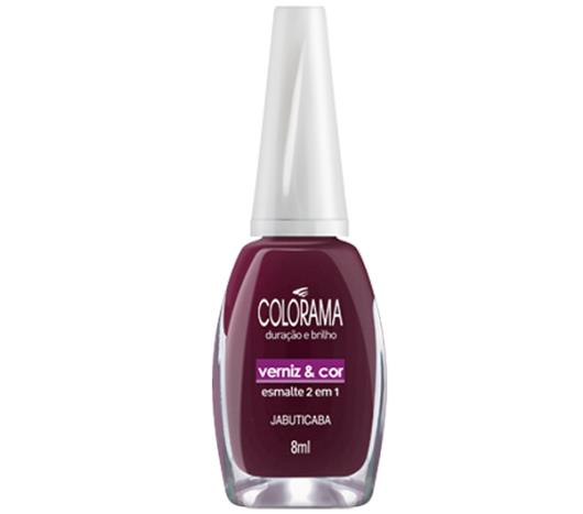 Esmalte verniz&cor jabuticaba Colorama 8ml - Imagem em destaque