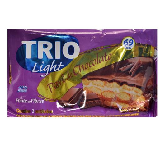 Barra de Cereal com 3 unidades pavê de chocolate light Trio 60g - Imagem em destaque