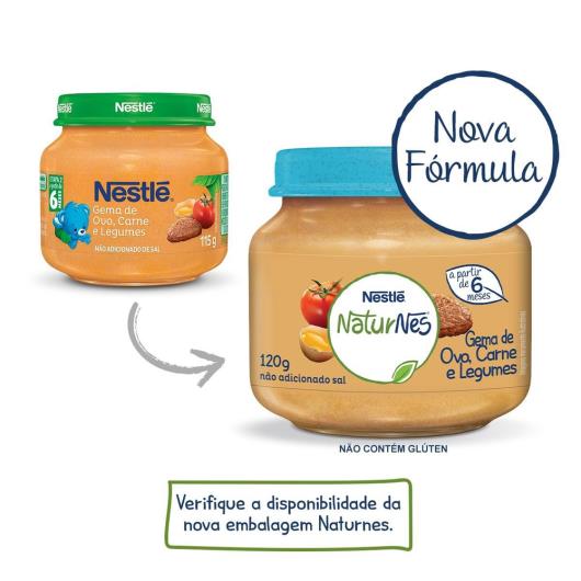 Papinha Nestlé Naturnes Gema de Ovo Carne e Legumes 115g - Imagem em destaque