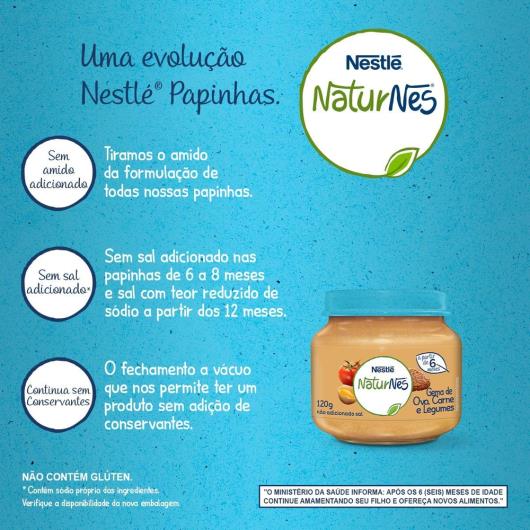 Papinha Nestlé Naturnes Gema de Ovo Carne e Legumes 115g - Imagem em destaque