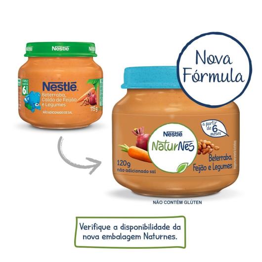 Papinha Nestlé Naturnes Beterraba Feijão e Legumes 115g - Imagem em destaque