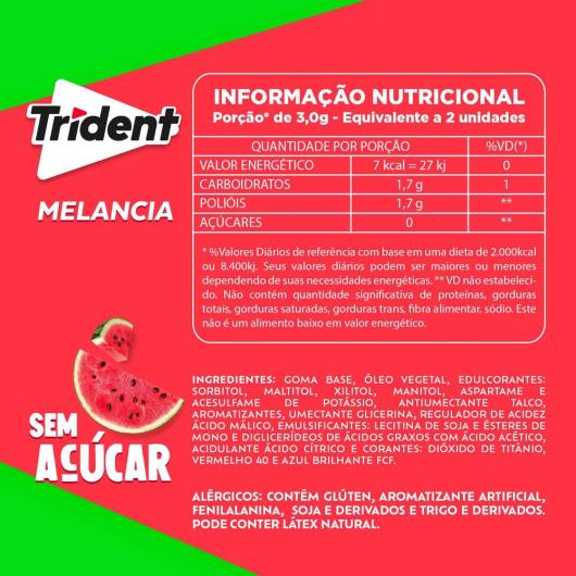 Chiclete Trident melancia bag com 4 unidades - Imagem em destaque