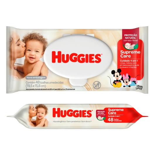 Toalha Umedecida HUGGIES Supreme Care - 48 Toalhas - Imagem em destaque