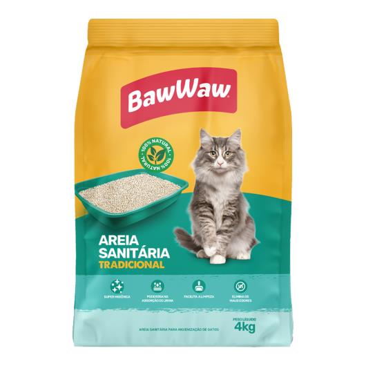 Areia Sanitária Para Gatos Baw Waw 4kg - Imagem em destaque