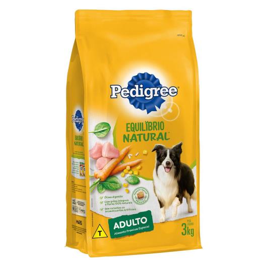 Alimento para Cães Adultos Raças Médias e Grandes Frango Pedigree Equilíbrio Natural 3kg - Imagem em destaque