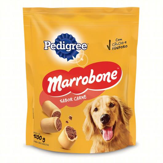 Petisco para Cães Adultos Recheio Carne Pedigree Marrobone Pouch 500g - Imagem em destaque