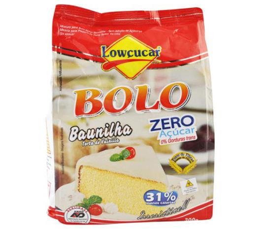 Mistura para bolo Lowçucar sabor baunilha light 300g - Imagem em destaque