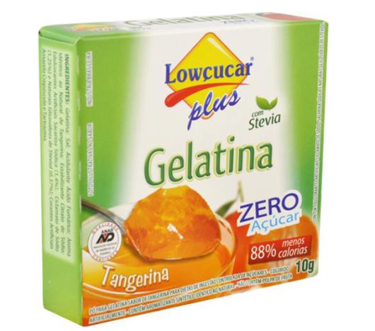 Gelatina em pó Stevia Plus sabor tangerina zero açúcar 10g - Imagem em destaque