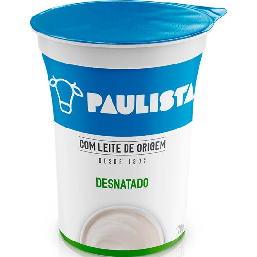 Iogurte Paulista Natural Desnatado 170g - Imagem em destaque