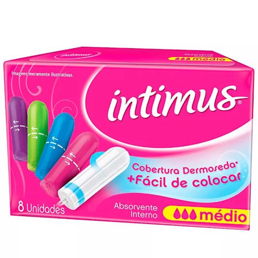 Absorvente interno  Intimus médio 8 unidades  - Imagem em destaque