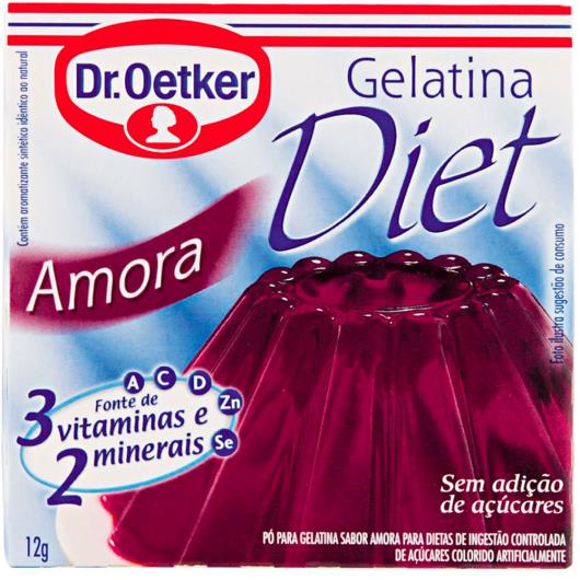 Gelatina em pó Oetker sabor amora diet 12g - Imagem em destaque