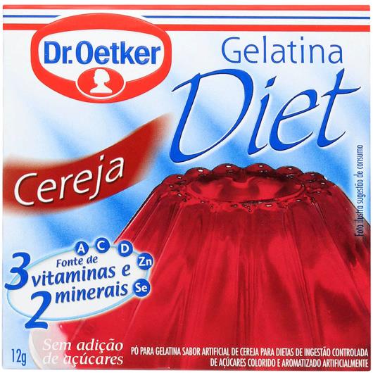 Gelatina em pó Dr. Oetker sabor cereja diet 12g - Imagem em destaque