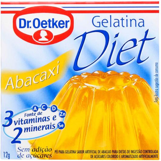 Gelatina em pó Dr. Oetker diet sabor abacaxi 12g - Imagem em destaque