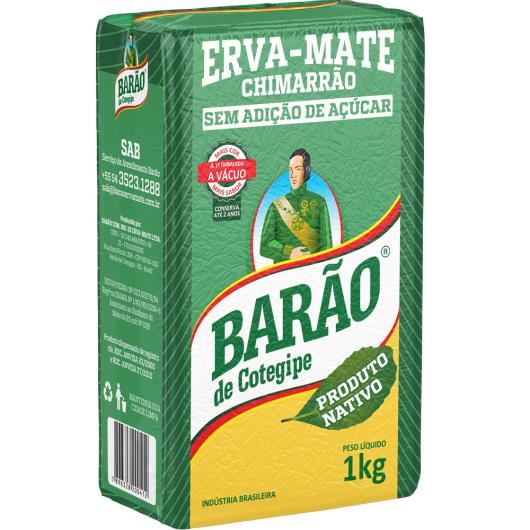 Erva-Mate Chimarrão a Vácuo Barão de Cotegipe Pacote 1kg - Imagem em destaque