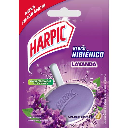 Harpic Limpador e Aromatizador Sanitário em Bloco Higiênico Lavanda 26g - Imagem em destaque