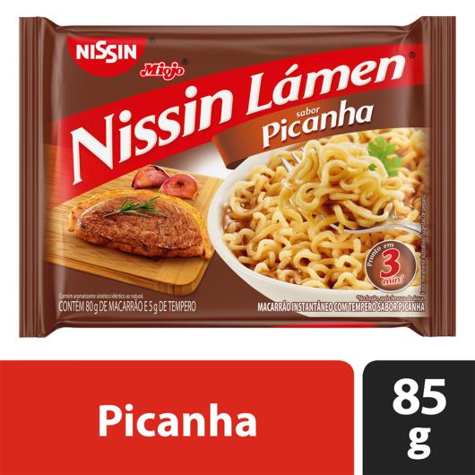 Macarrão Instantâneo Lámen Picanha Nissin Miojo Pacote 85g - Imagem em destaque