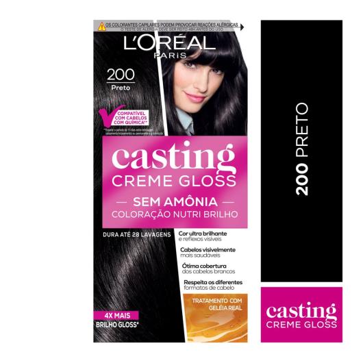 Coloração Casting creme gloss 200 preto - Imagem em destaque
