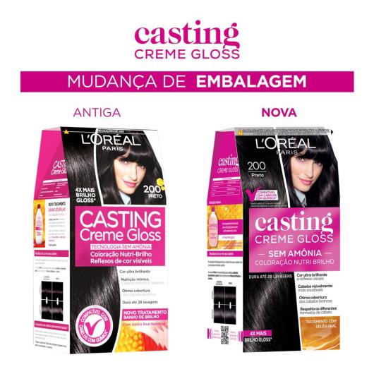 Coloração Casting creme gloss 200 preto - Imagem em destaque