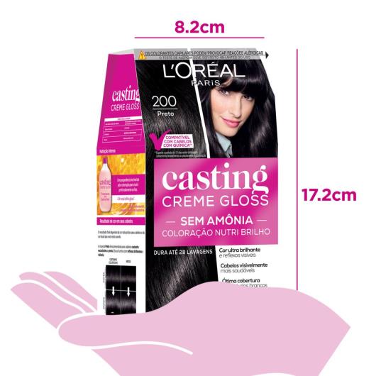 Coloração Casting creme gloss 200 preto - Imagem em destaque