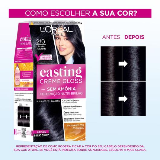 Coloração Casting creme gloss 210 preto azulado - Imagem em destaque