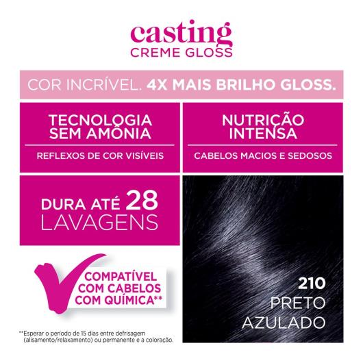 Coloração Casting creme gloss 210 preto azulado - Imagem em destaque