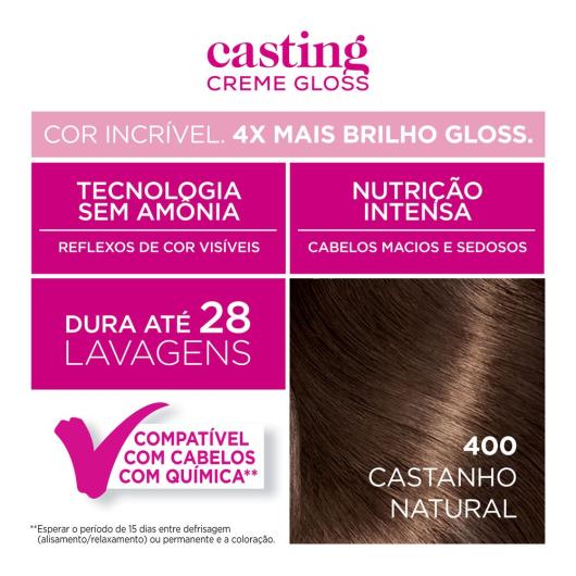 Coloração Casting creme gloss 400 castanho natural - Imagem em destaque