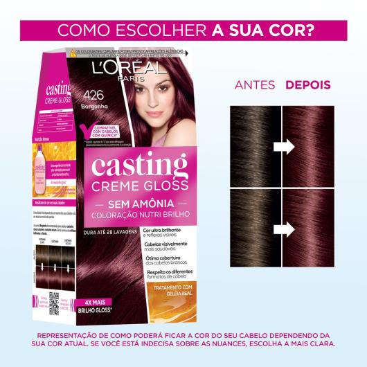 Coloração Casting Creme Gloss   L'oréal Paris 426 Borgonha - Imagem em destaque