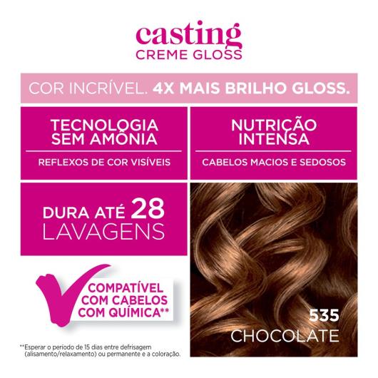 Coloração Casting creme gloss 535 chocolate - Imagem em destaque