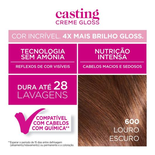 Coloração Casting creme gloss 600 loiro escova - Imagem em destaque