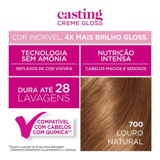 Coloração Casting creme  gloss 700 loiro natural - Imagem em destaque