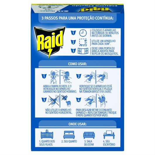 Repelente Líquido Elétrico 30 Noites Raid Caixa 21,9ml Refil - Imagem em destaque