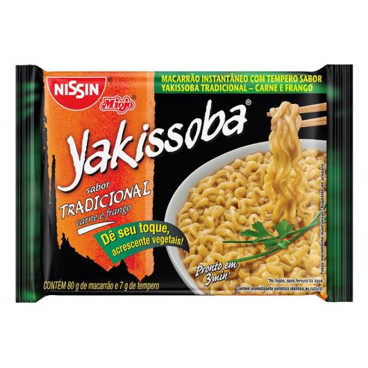 Macarrão Instantâneo Yakissoba Tradicional Nissin Miojo Pacote 87g - Imagem em destaque