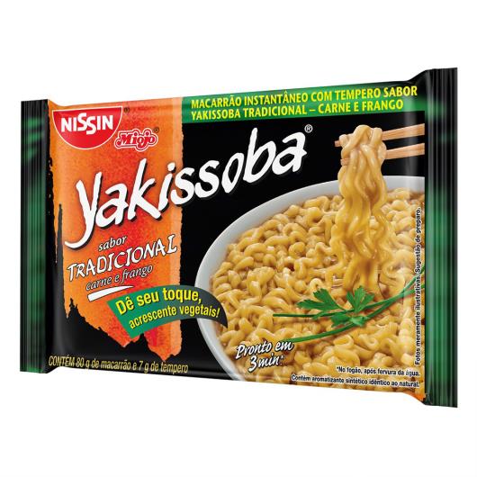 Macarrão Instantâneo Yakissoba Tradicional Nissin Miojo Pacote 87g - Imagem em destaque