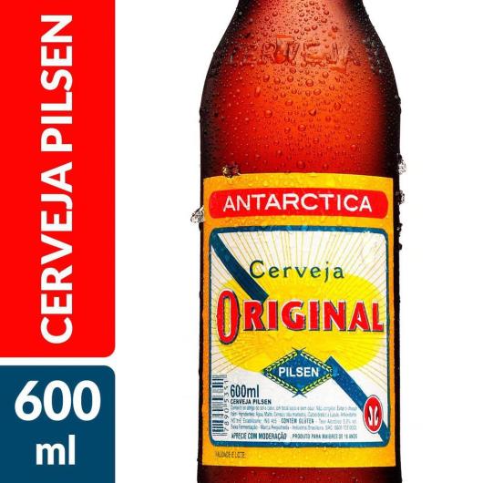 Cerveja Antarctica original pilsen garrafa 600ml - Imagem em destaque
