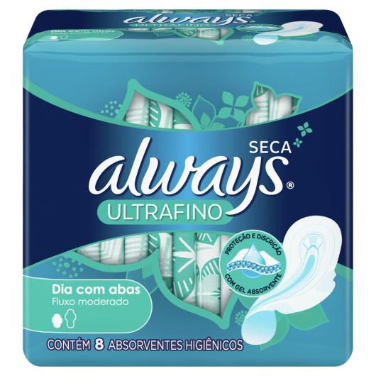 Absorvente Always Ultrafino Seca com abas 8 Unidades - Imagem em destaque