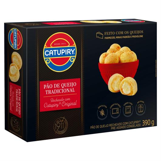 Pão de Queijo Congelado Tradicional Recheio Catupiry Original Caixa 390g - Imagem em destaque