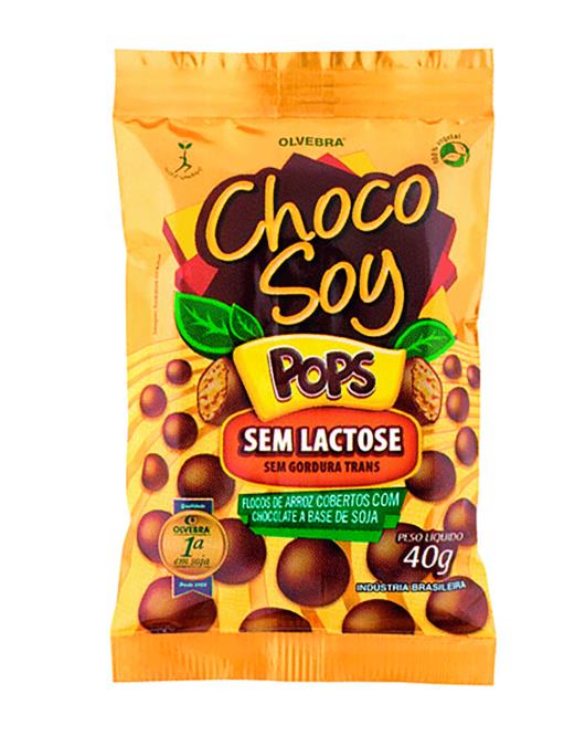 Flocos de arroz chocolate pops Chocosoy 40g - Imagem em destaque