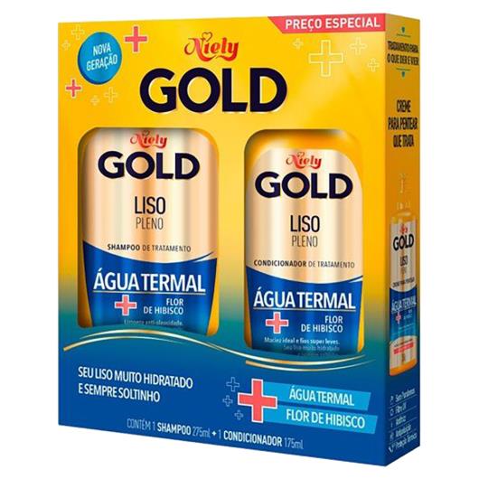 Kit Especial Niely Gold Liso Prolongado Shampoo 275ml + Condicionador 175ml - Imagem em destaque